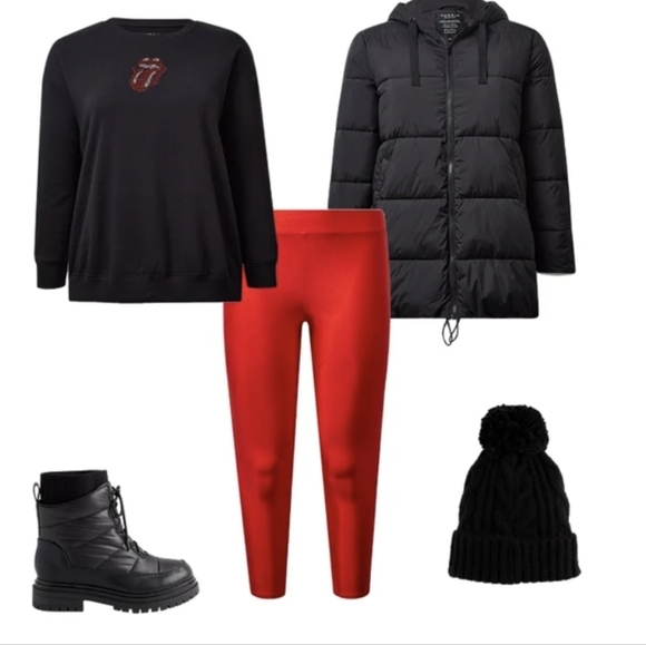 Torrid Full Length Signature Waist Red Liquid Legging 2x or 3x new! - Picture 3 of 7